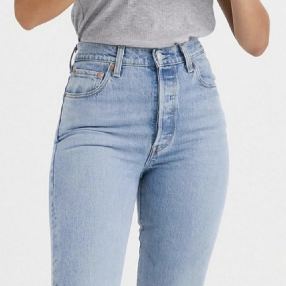 Levi's Ribcage High Rise Bootcut Jeans Samba Tango Light - Picture 8 of 10